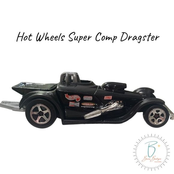 Mattel Hot Wheels Other - Vintage 1997 Mattel Hot Wheels Super Comp Dragster Black Silver Diecast Toy Car